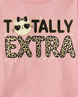 Toddler Girls Totally Extra Graphic Tee