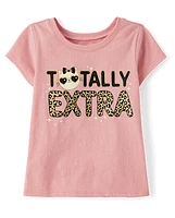 Toddler Girls Totally Extra Graphic Tee