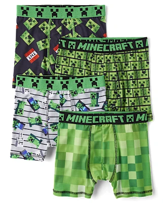 Boys Minecraft™ Boxer Brief Underwear 4-Pack