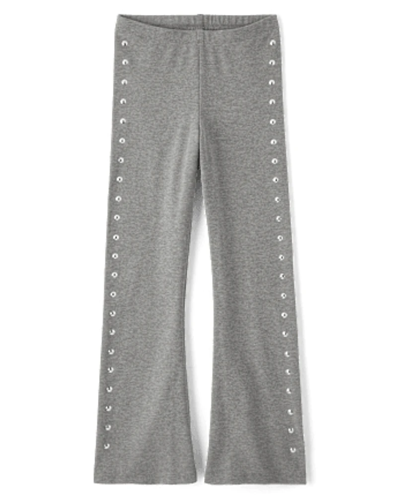Girls Studded Flare Leggings