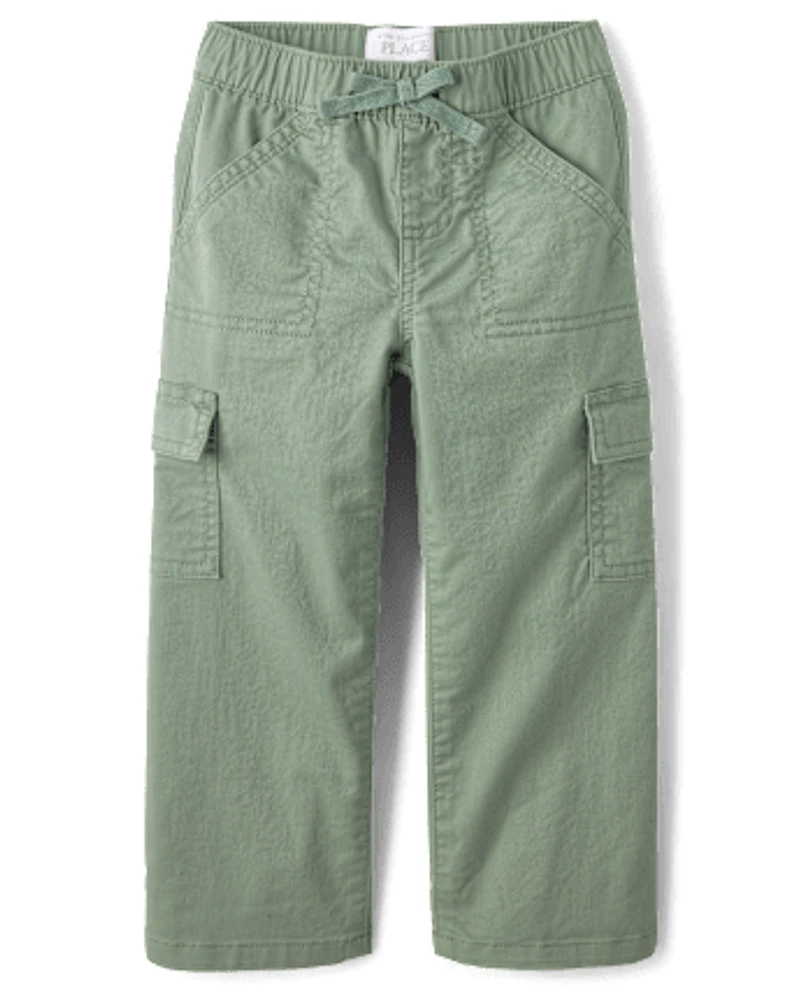 Baby And Toddler Girls Garment Dyed Baggy Cargo Pants