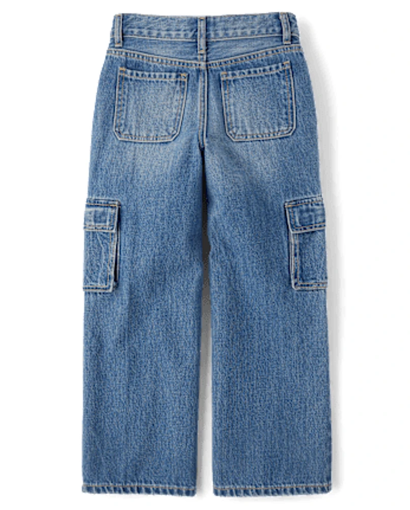 Jean cargo baggy pour fille