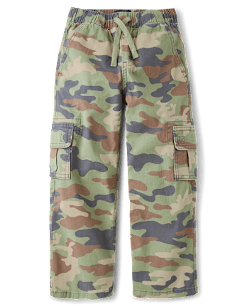 Kids Wide Leg Pull On Cargo Pants