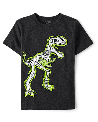 Boys Dino Skeleton Graphic Tee
