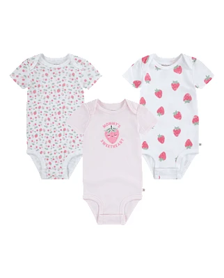 Baby Girls Huggies™ Strawberry Bodysuit 3-Pack