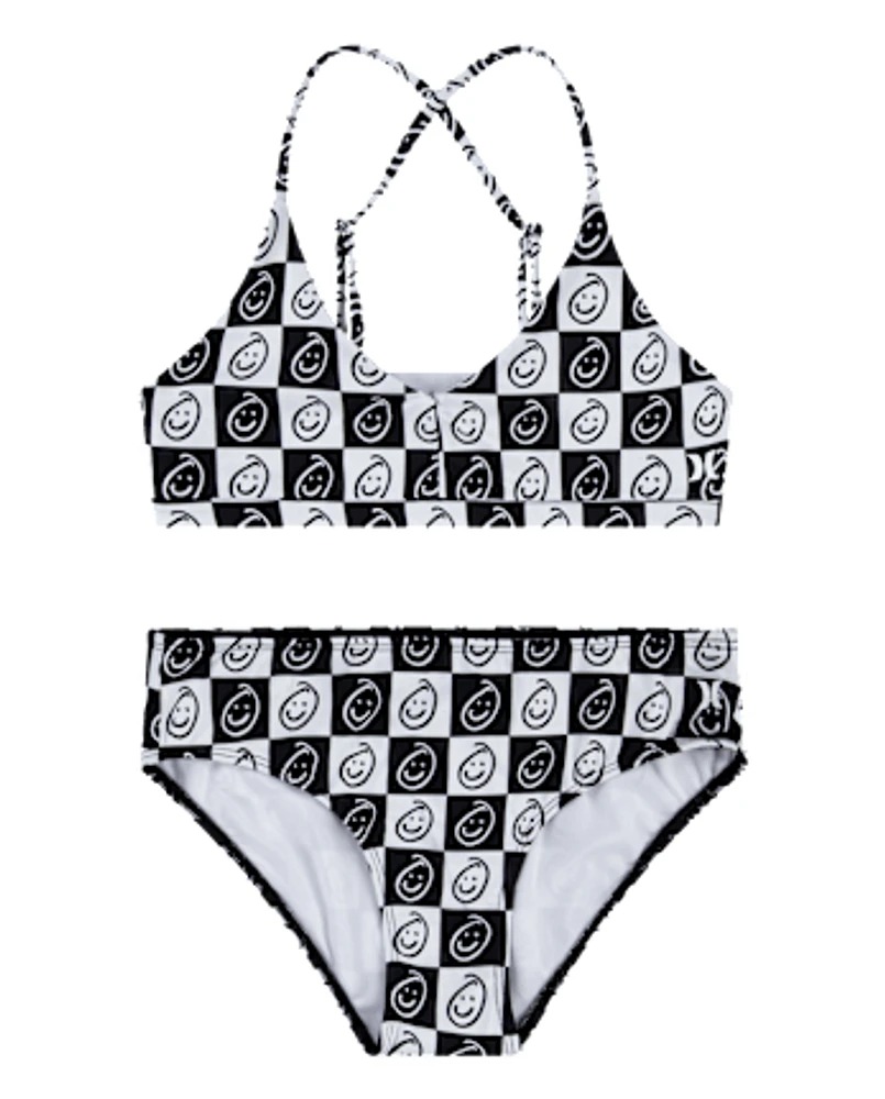 Girls Hurley™ Checkered Bikini Swimsuit