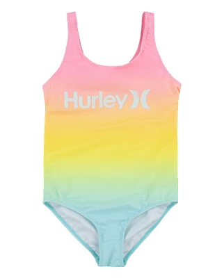 Girls Hurley™ Rainbow Gradient One Piece Swimsuit