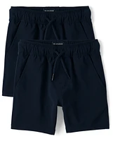 Baby And Toddler Boys Quick Dry Pull On Jogger Shorts
