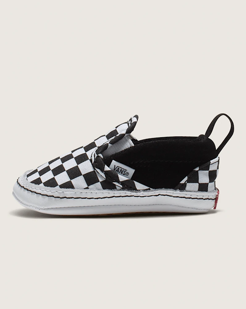 Infant Slip-On V Checkerboard Crib Shoe