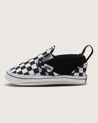 Infant Slip-On V Checkerboard Crib Shoe