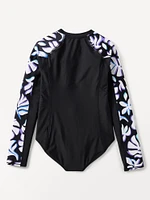 Athleta Girl Rashguard One Piece Swimsuit