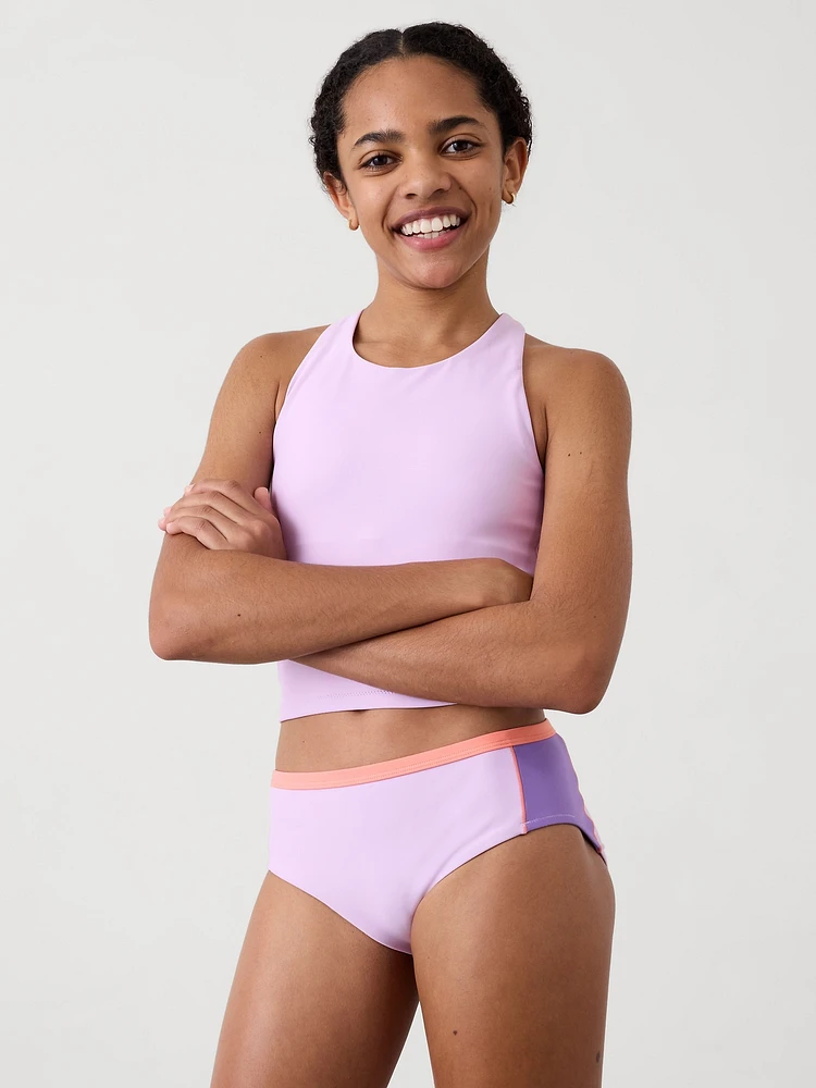 Athleta Girl Reversible Mid Rise Swim Bottom