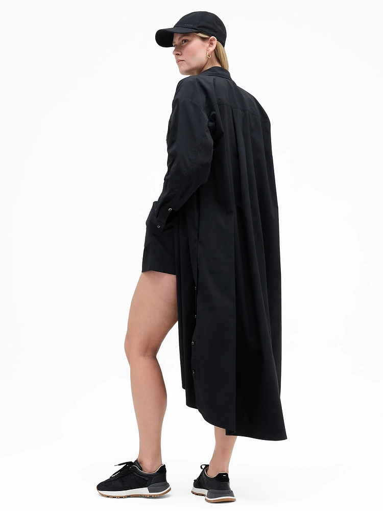 Drift Poplin Long Shirt Dress