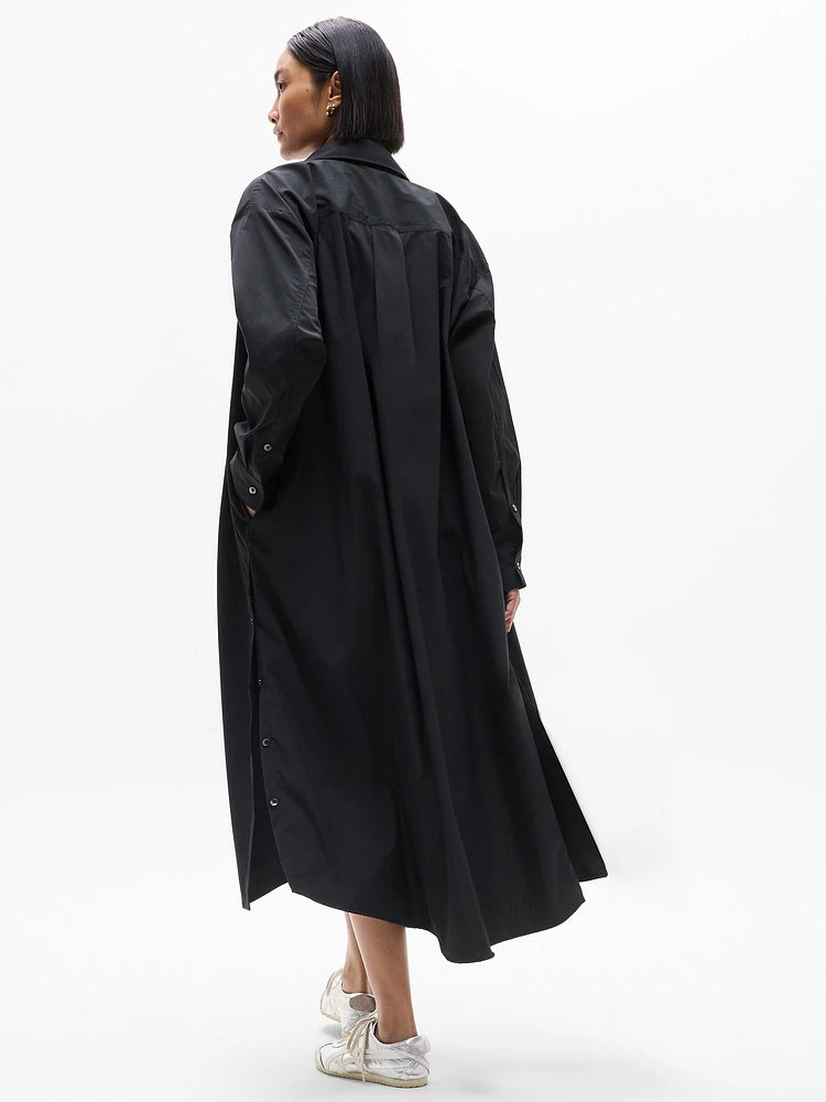Drift Poplin Long Shirt Dress