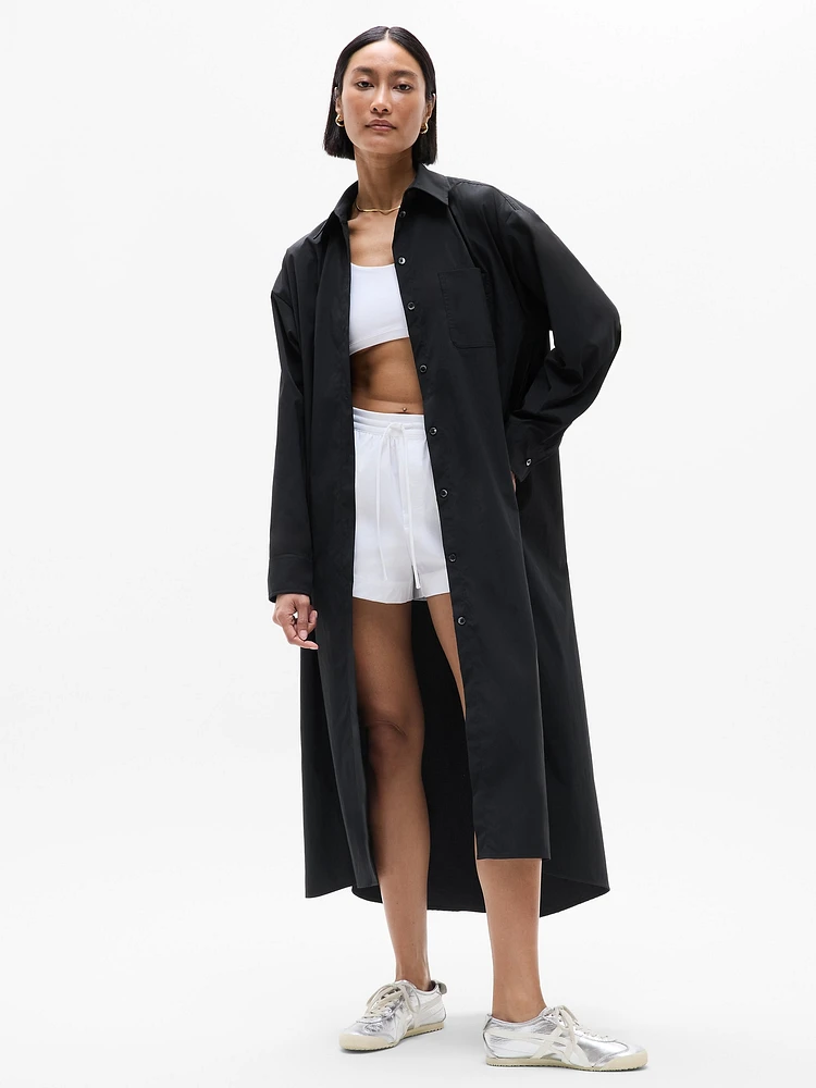 Drift Poplin Long Shirt Dress