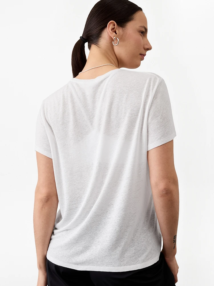 Getaway Linen Blend Tee