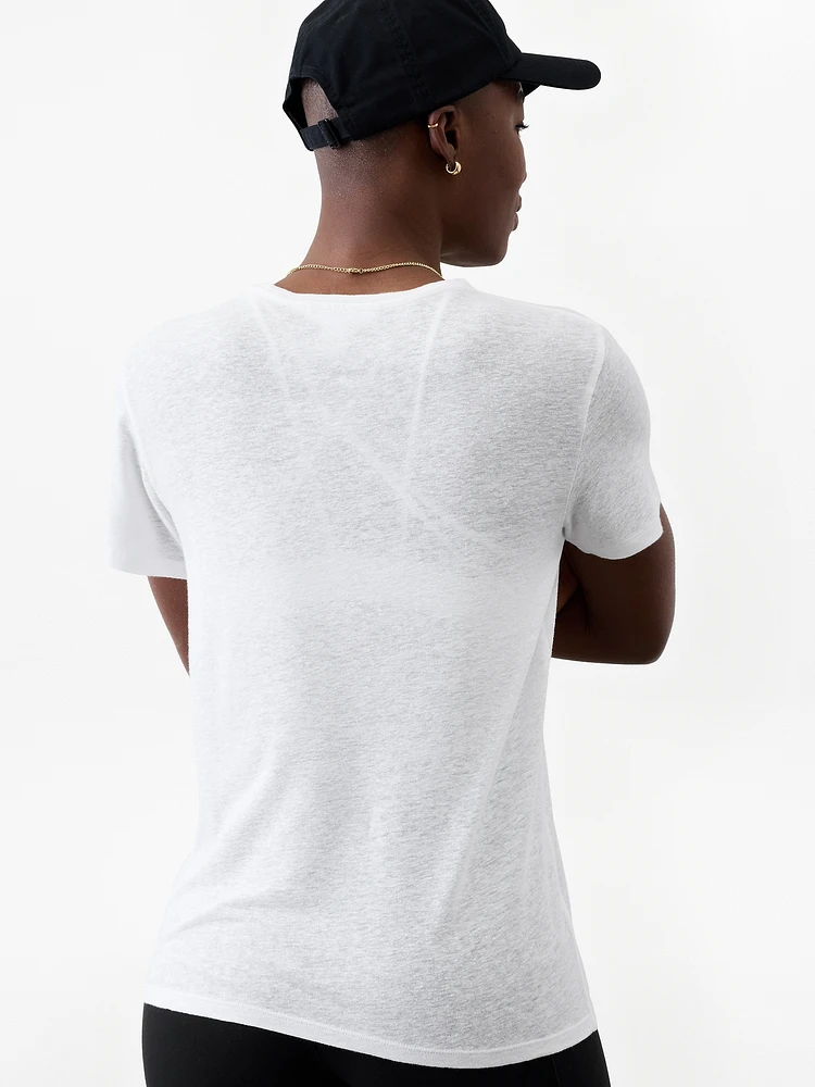 Getaway Linen Blend Tee