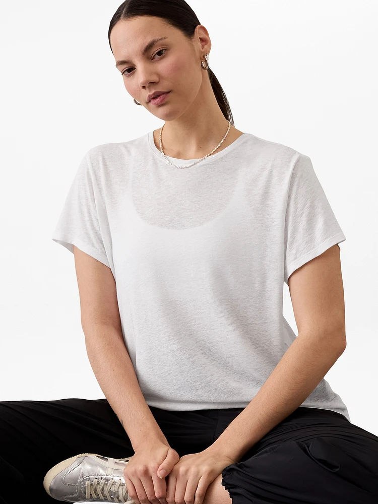 Getaway Linen Blend Tee
