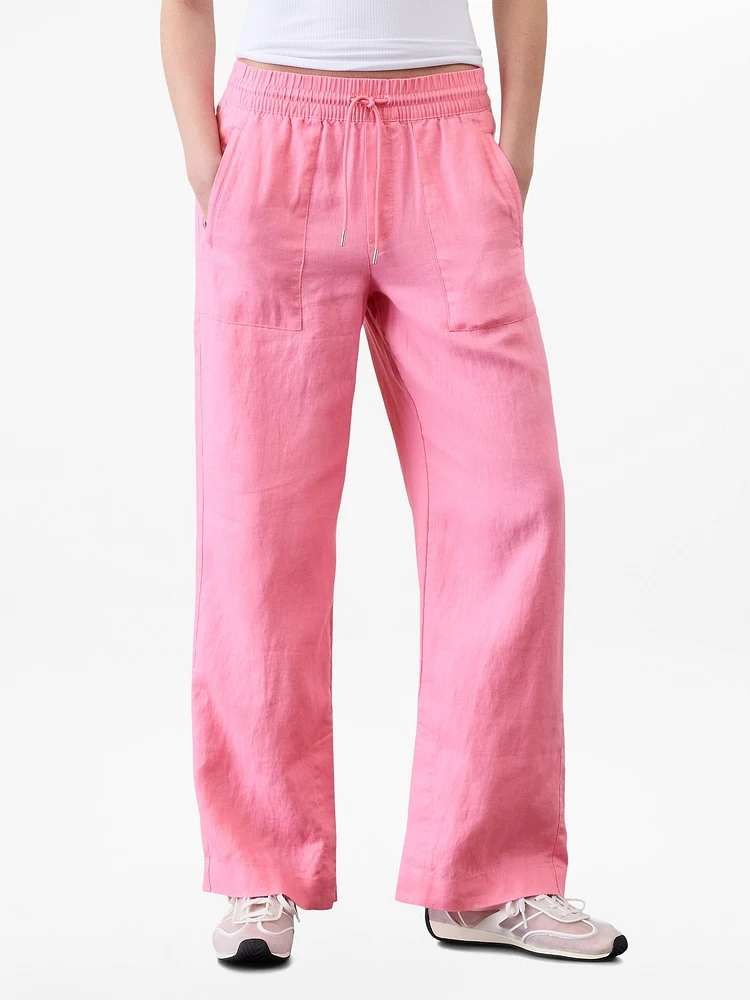 Retreat Linen High Rise Wide Leg Pant