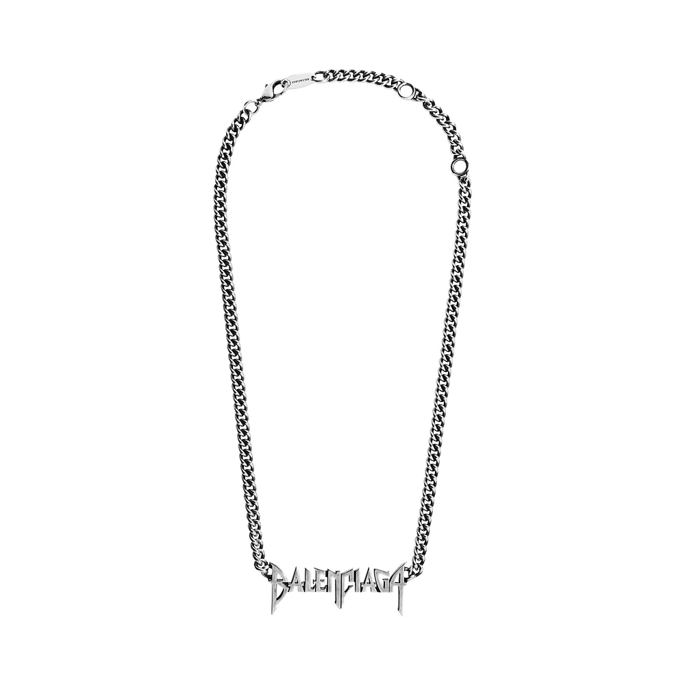 typo metal necklace