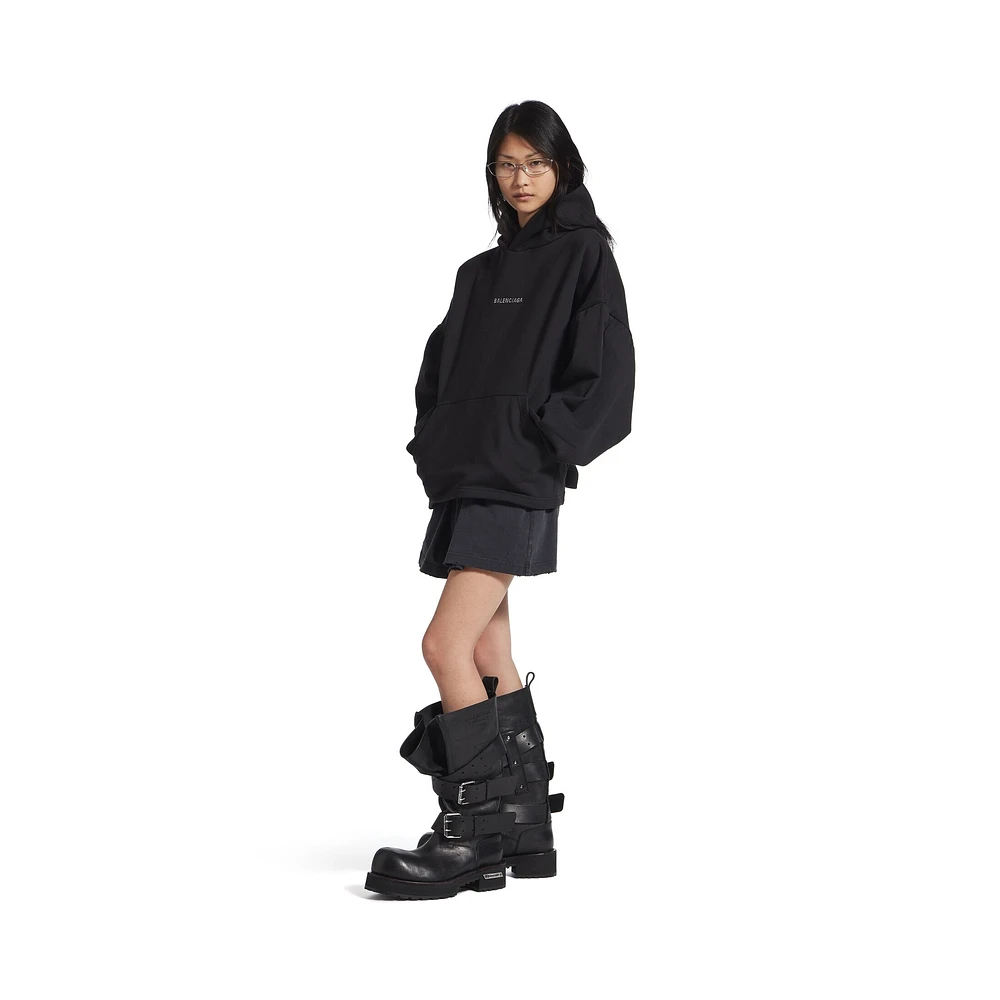 balenciaga back cropped hoodie