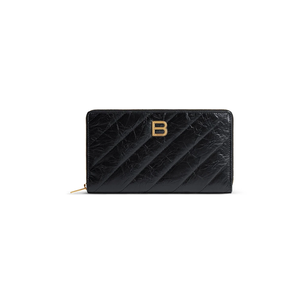crush continental wallet quilted