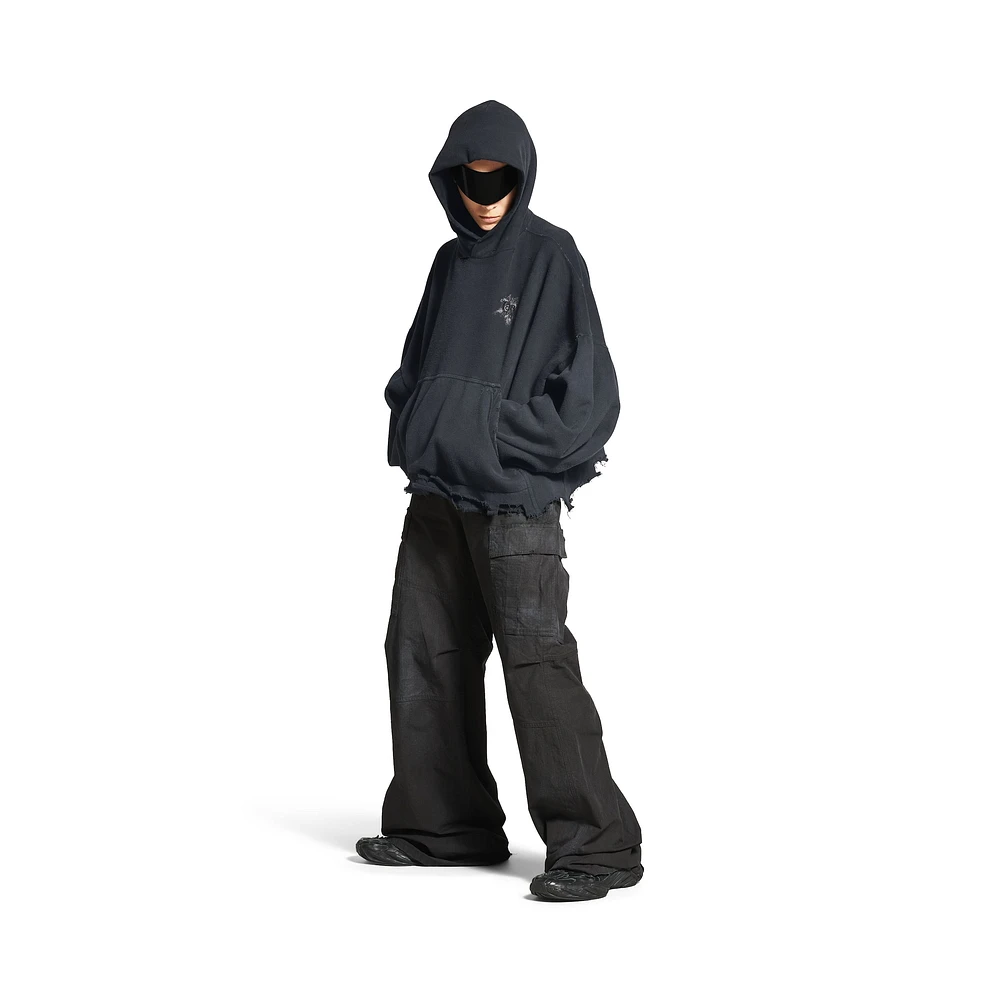 balenciaga nail polish cropped hoodie