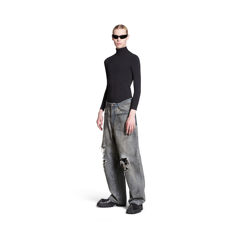 patched pockets baggy jeans