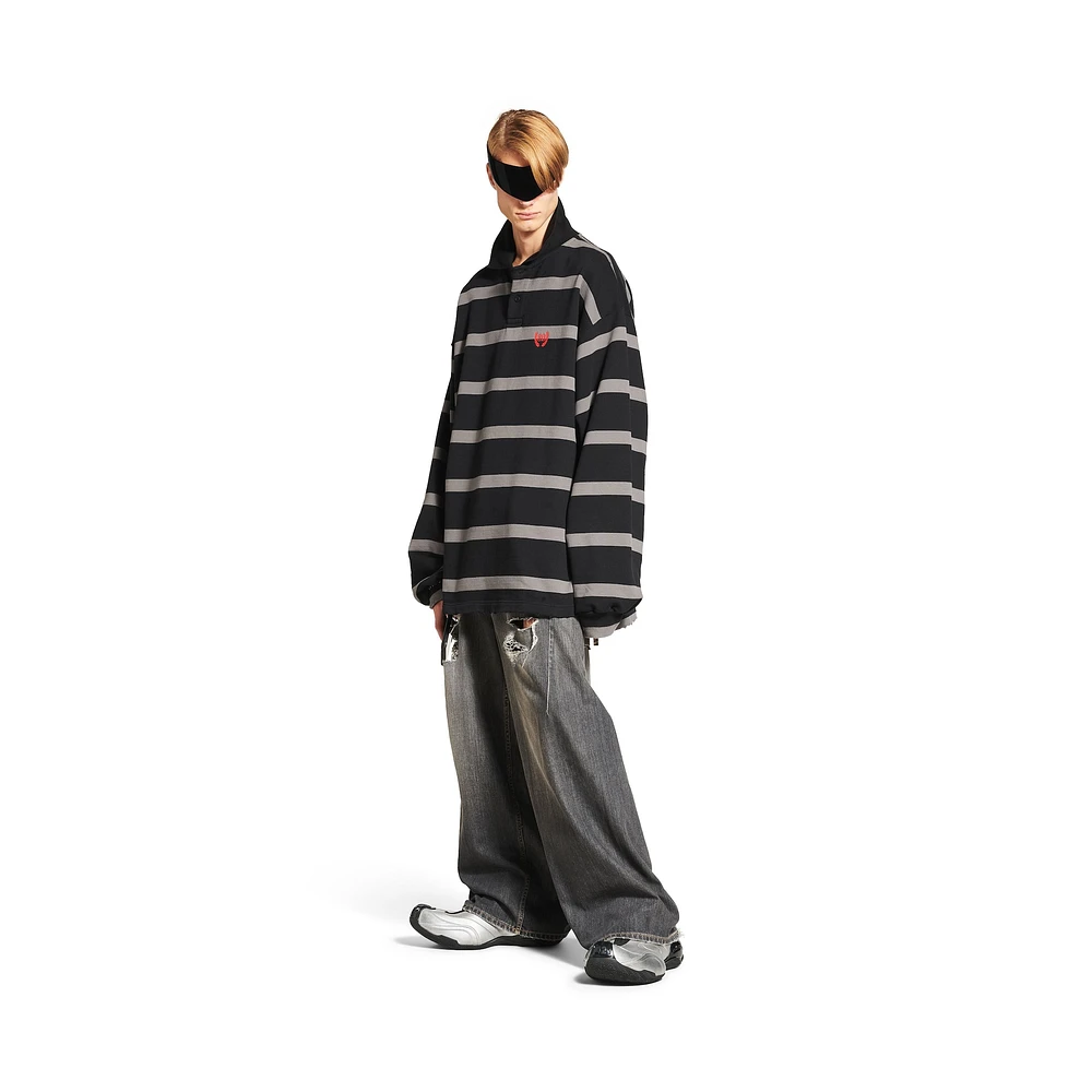 laurel classic long sleeve oversized polo