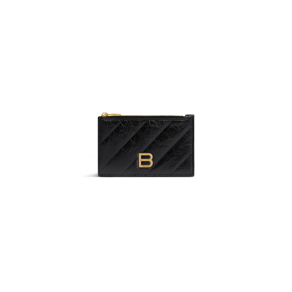 crush long coin and card holder quilted