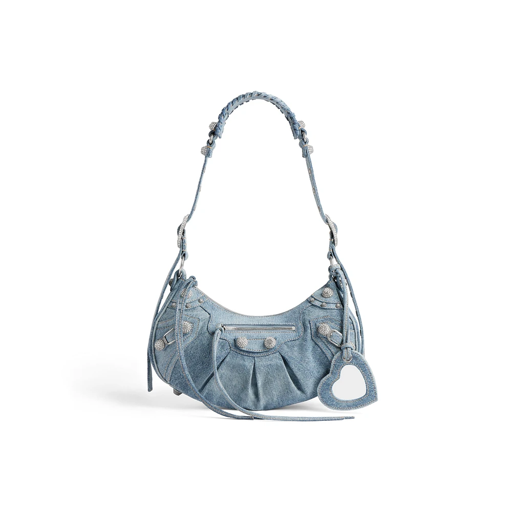 le cagole shoulder bag small with rhinestones