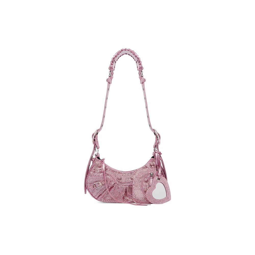 le cagole shoulder bag xs with rhinestones