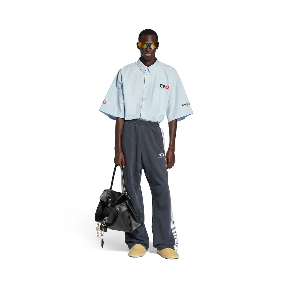ceo uniform logo short sleeve oversized shirt