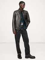 Standard-Fit Heavyweight Flannel Wool-Blend Overshirt