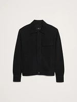 French Terry Shirt Jacket