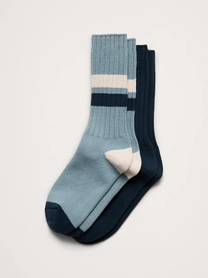 Cotton-Blend Crew Sock 2-Pack