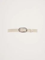 Leather Oval Buckle Belt