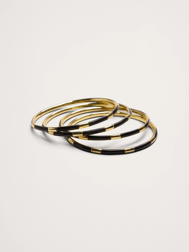 Brass Bangles Set of 4 by Aureus + Argent