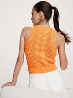 Cotton Cable-Knit Tank