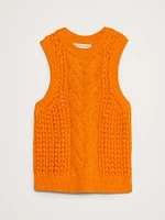 Cotton Cable-Knit Tank