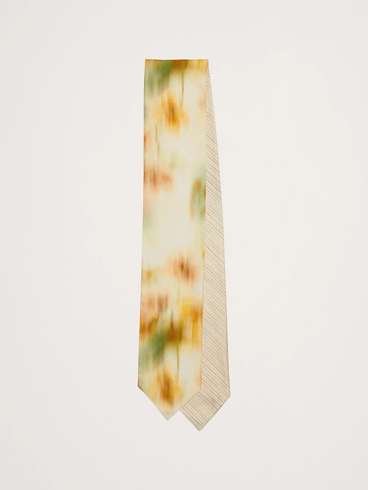 Silk Twill Skinny Scarf
