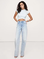 Crepe Knit Crossover Top