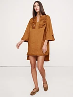 Embroidered Cotton Poplin Kaftan