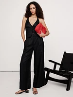 High-Rise Wide-Leg Linen Pant