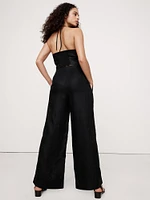 High-Rise Wide-Leg Linen Pant