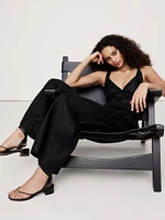 High-Rise Wide-Leg Linen Pant