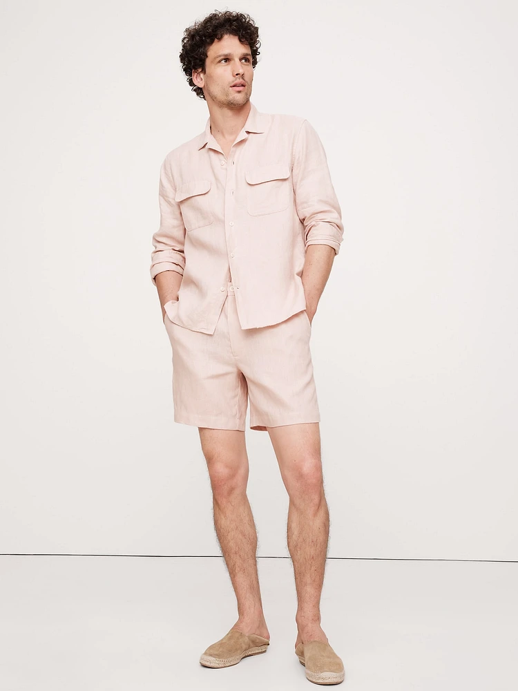 Standard-Fit Linen Resort Shirt