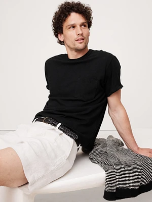 Boxy Linen-Cotton T-Shirt