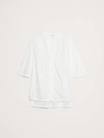 Embroidered Cotton Poplin Kaftan