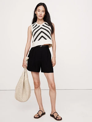 Embroidered Cotton Crochet Top